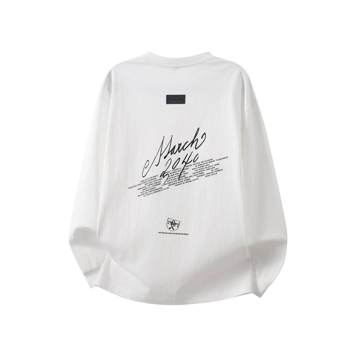 Men's Retro Graphic Print Long Sleeve Cotton T-Shirt