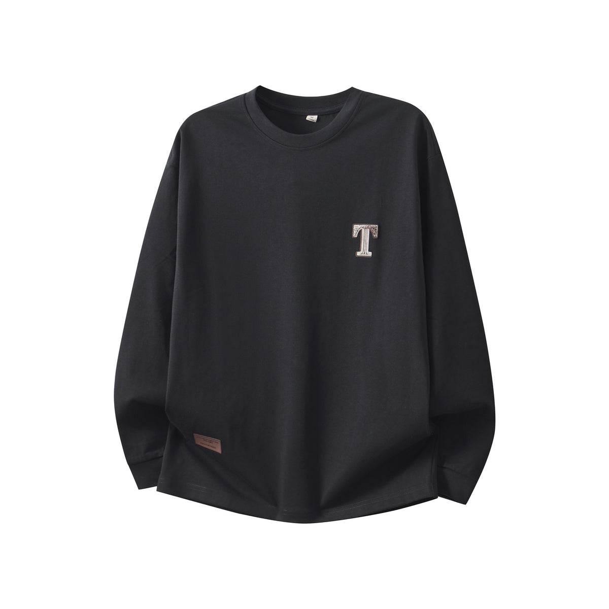 Vintage Graphic Print Long Sleeve Crew Neck Men's T-Shirt