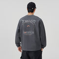 Letter Print Long Sleeve Round Neck Men's T-Shirt