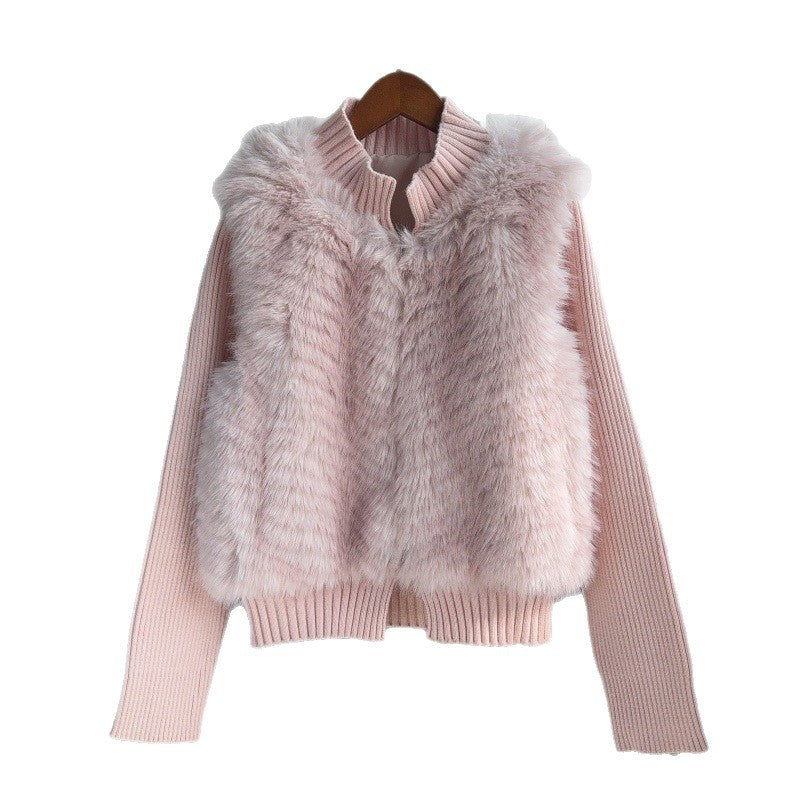 Women's cardigan patchwork long sleeved jacket