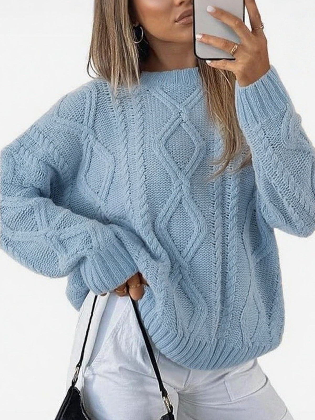 Loose long sleeved women's sweater
