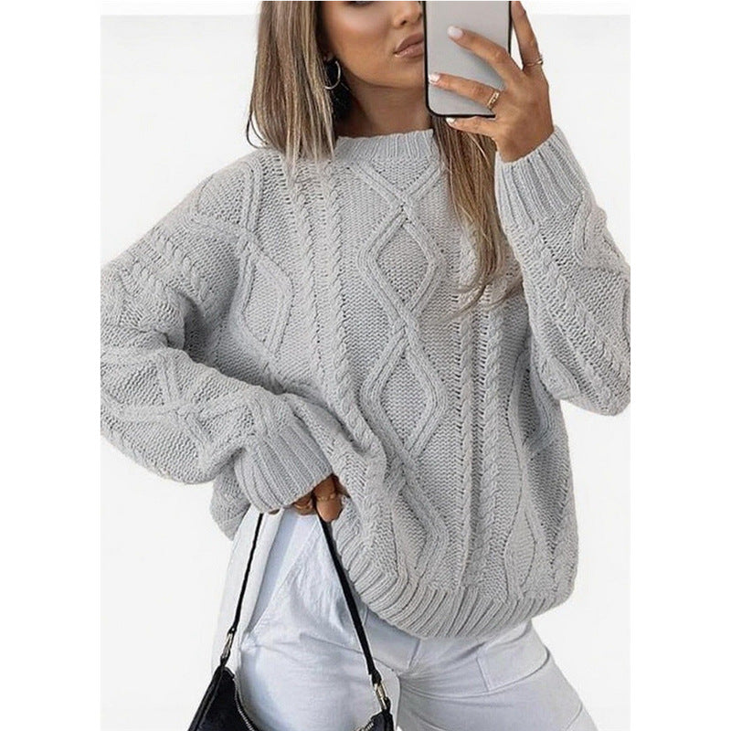 Loose long sleeved women's sweater