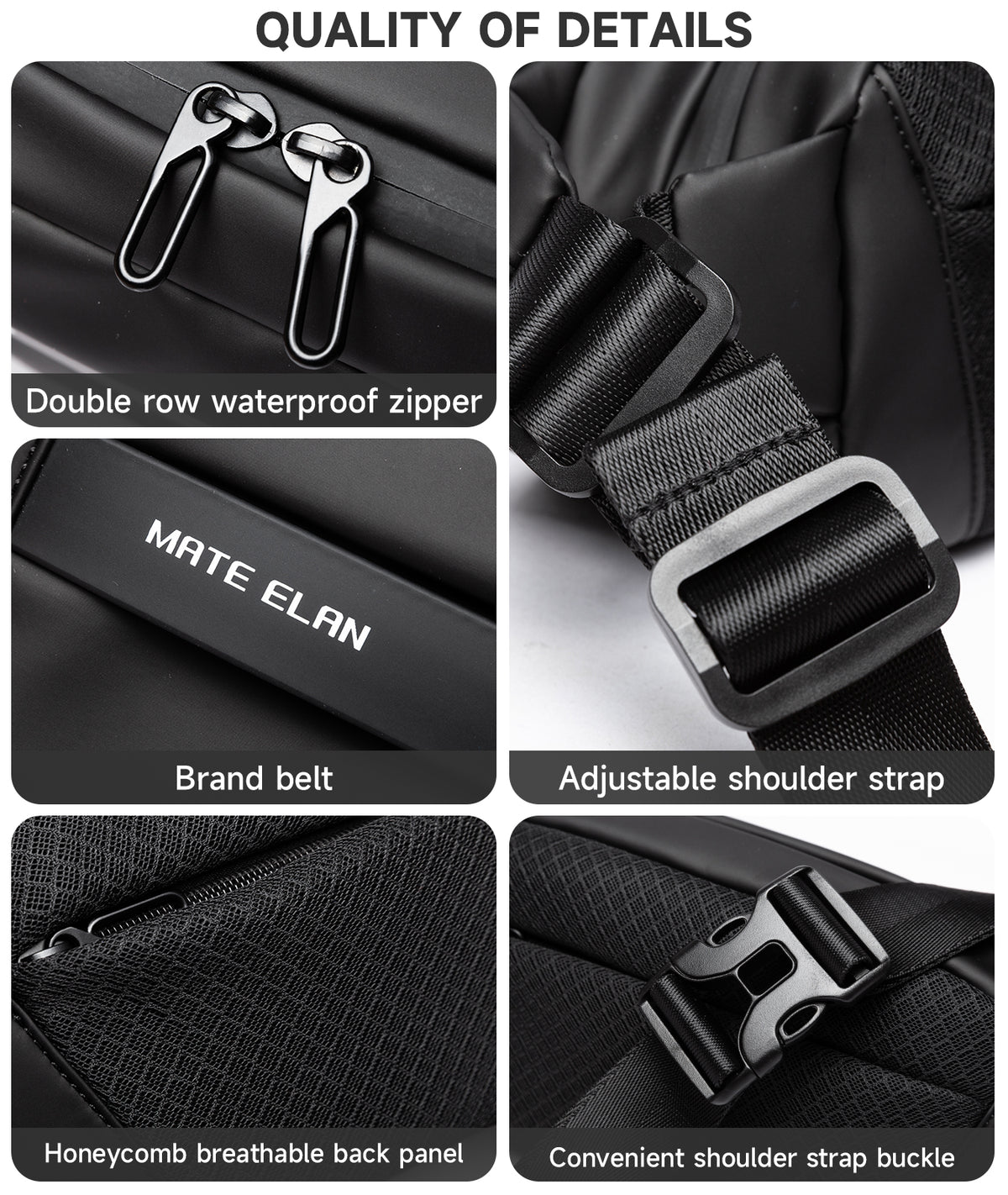 Chest bag men's small shoulder bag multifunctional trendy crossbody bag commuter mailman shoulder bag waist bag backpack