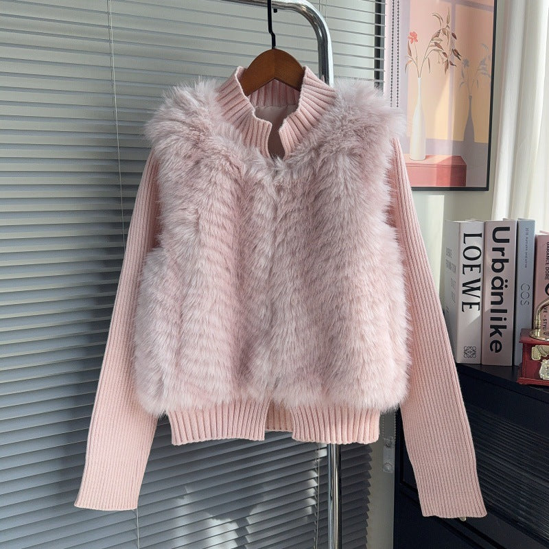 Women's cardigan patchwork long sleeved jacket