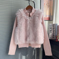 Women's cardigan patchwork long sleeved jacket