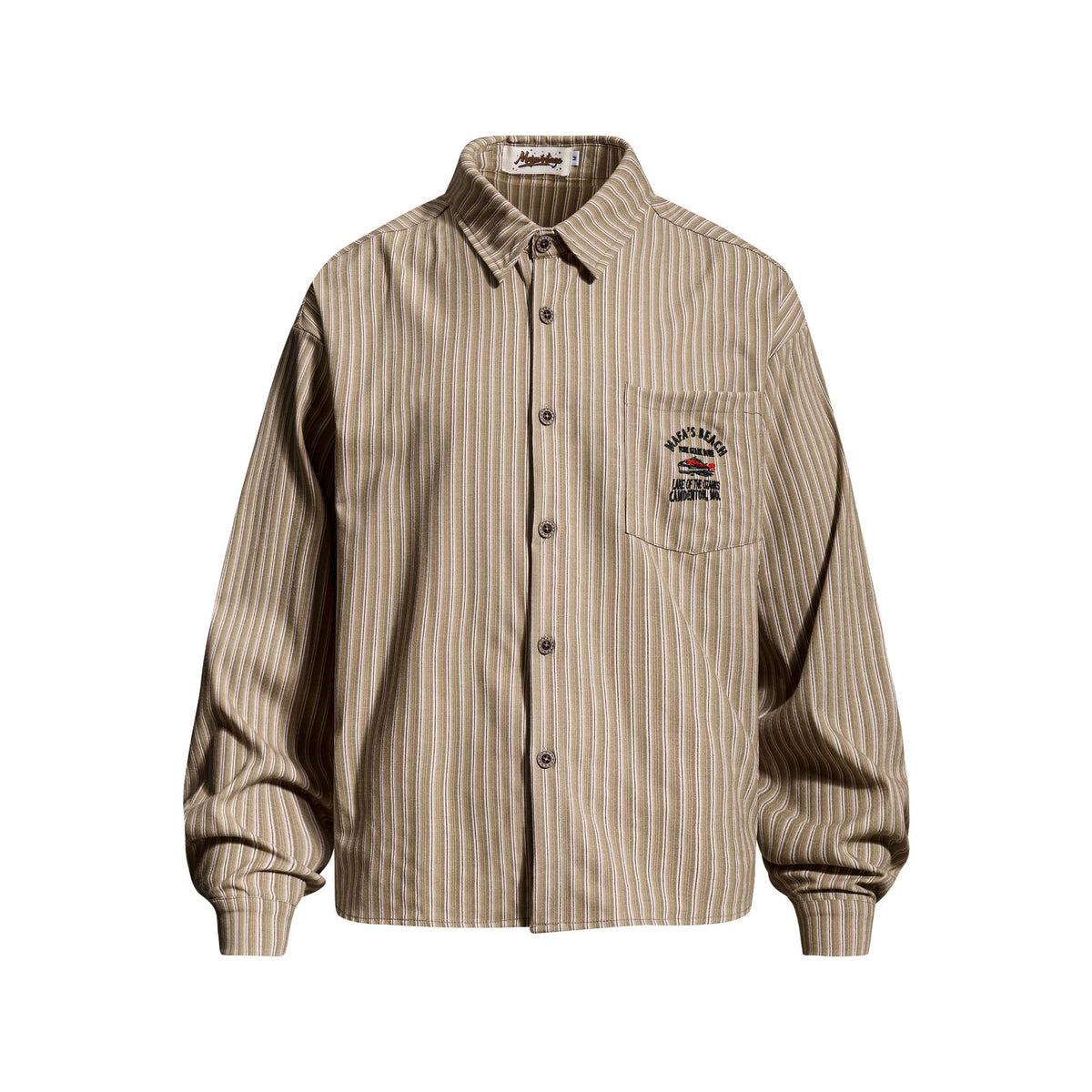 Stripe Long Sleeve Collar Shirt