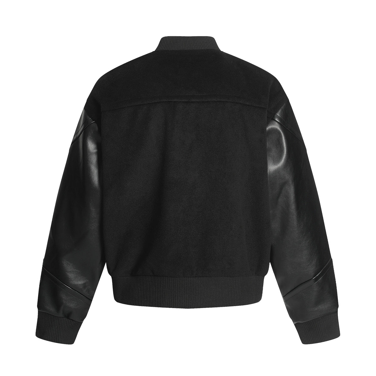 Leather Baseball Jacket Loose Fit Casual Spring Autumn Outerwear