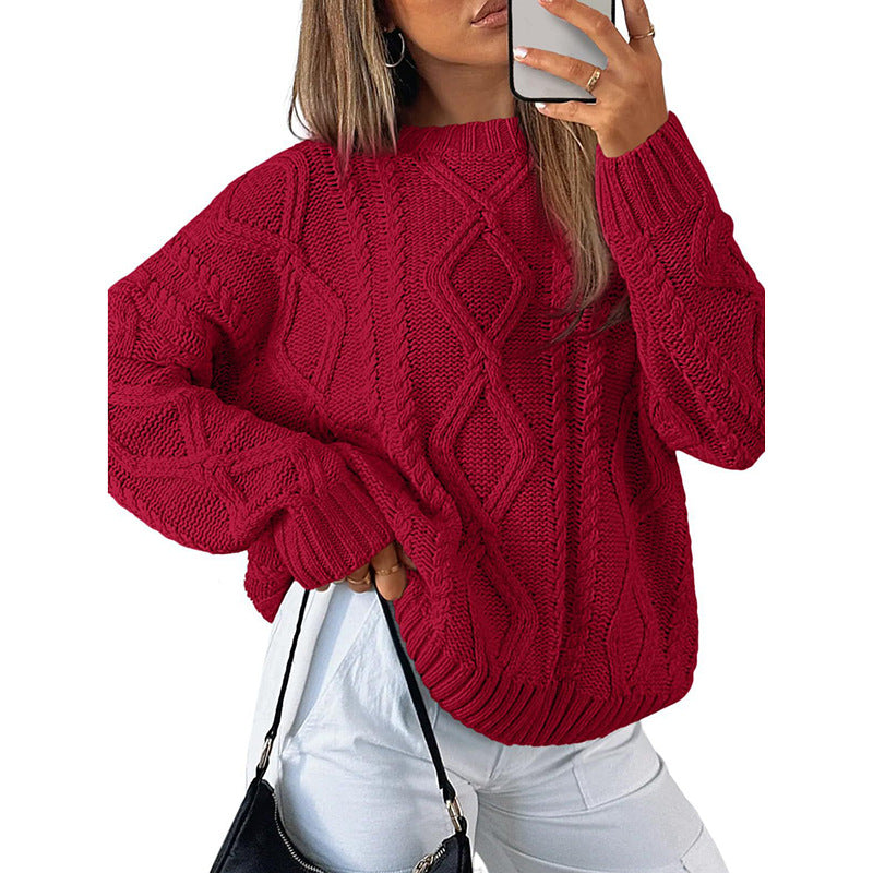Loose long sleeved women's sweater