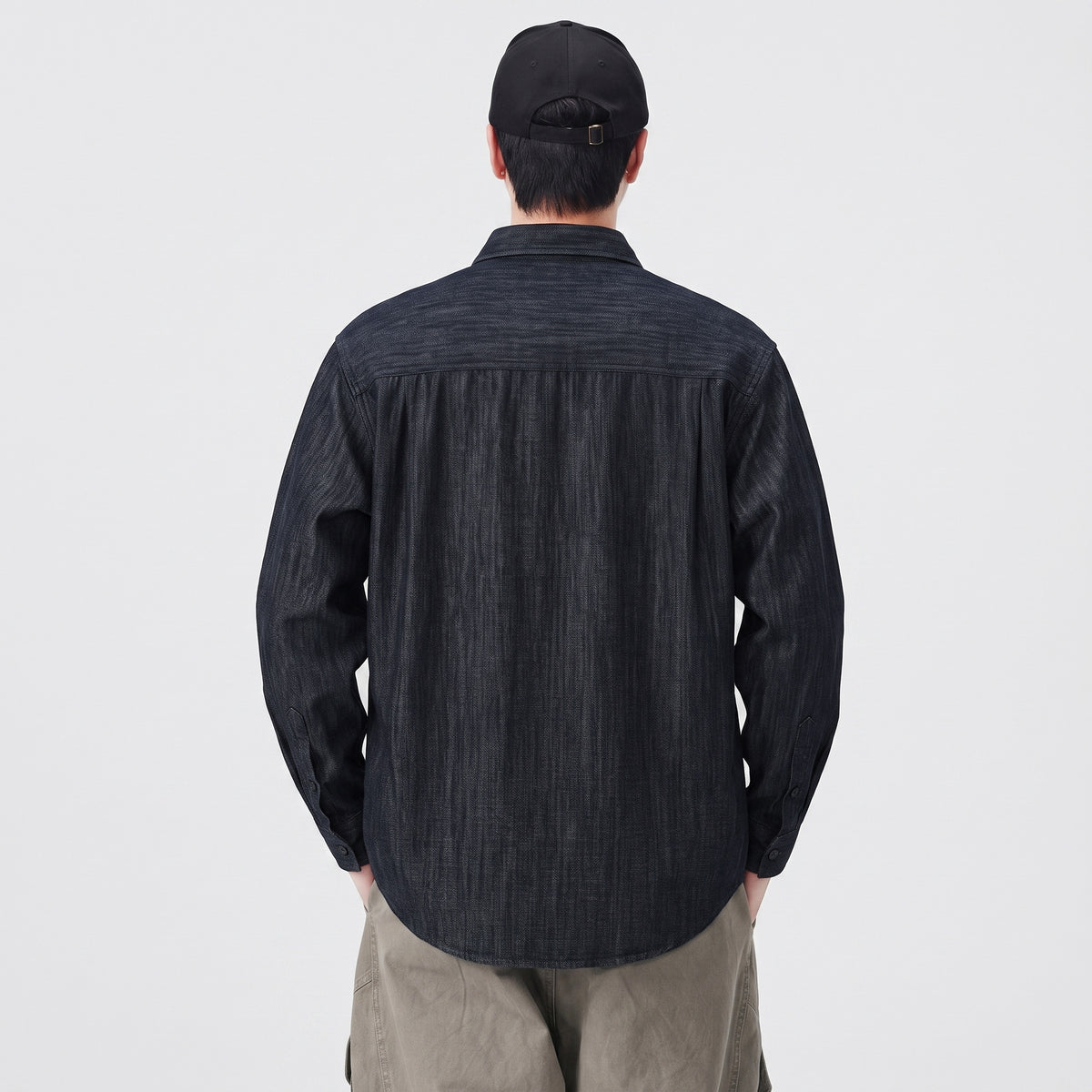 Men's Vintage  Long Sleeve Lapel Shirt