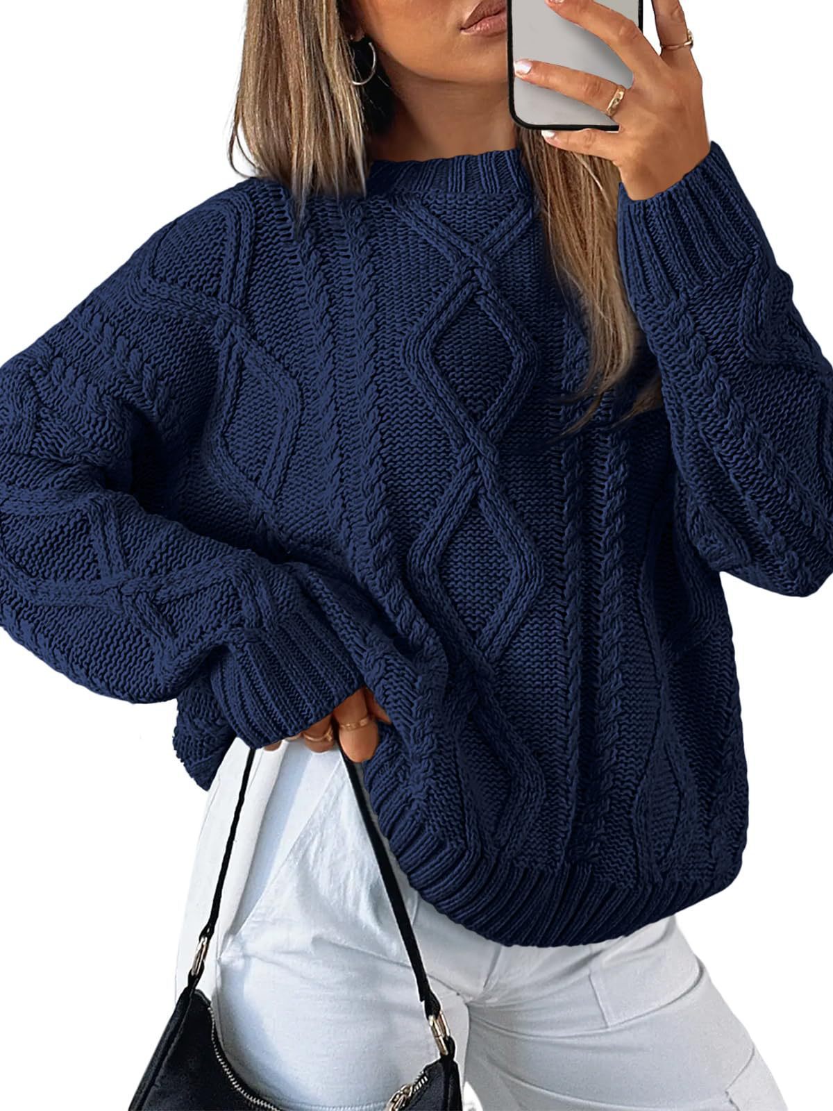 Loose long sleeved women's sweater