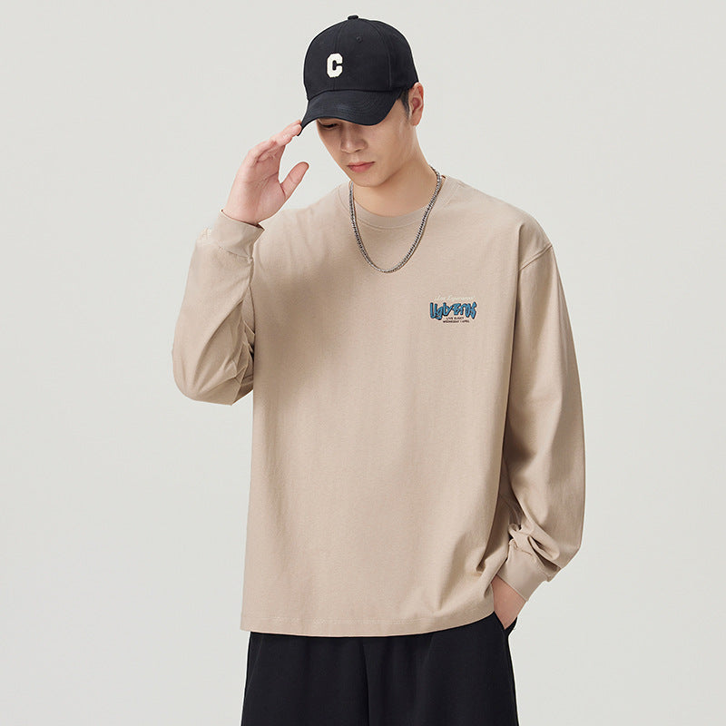 Men's Printed Long Sleeve Crew Neck T-Shirt