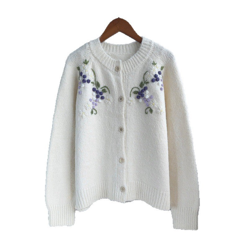 Embroidered long sleeved sweater