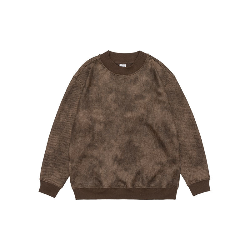 Retro Heavyweight Knit Men's Sweatshirt Loose Fit Casual Jacket