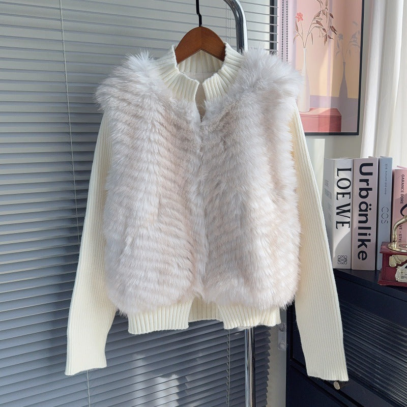 Women's cardigan patchwork long sleeved jacket