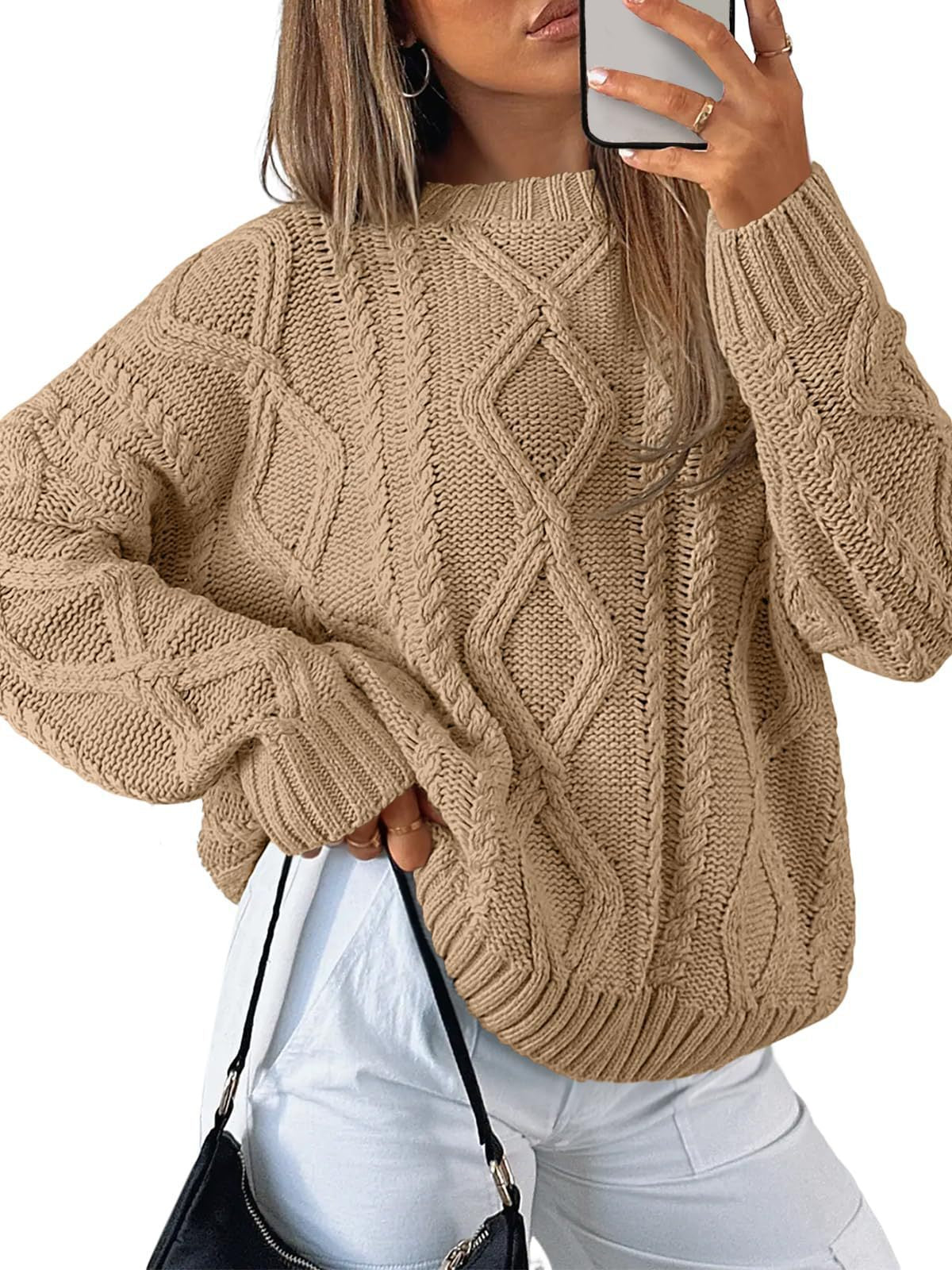 Loose long sleeved women's sweater