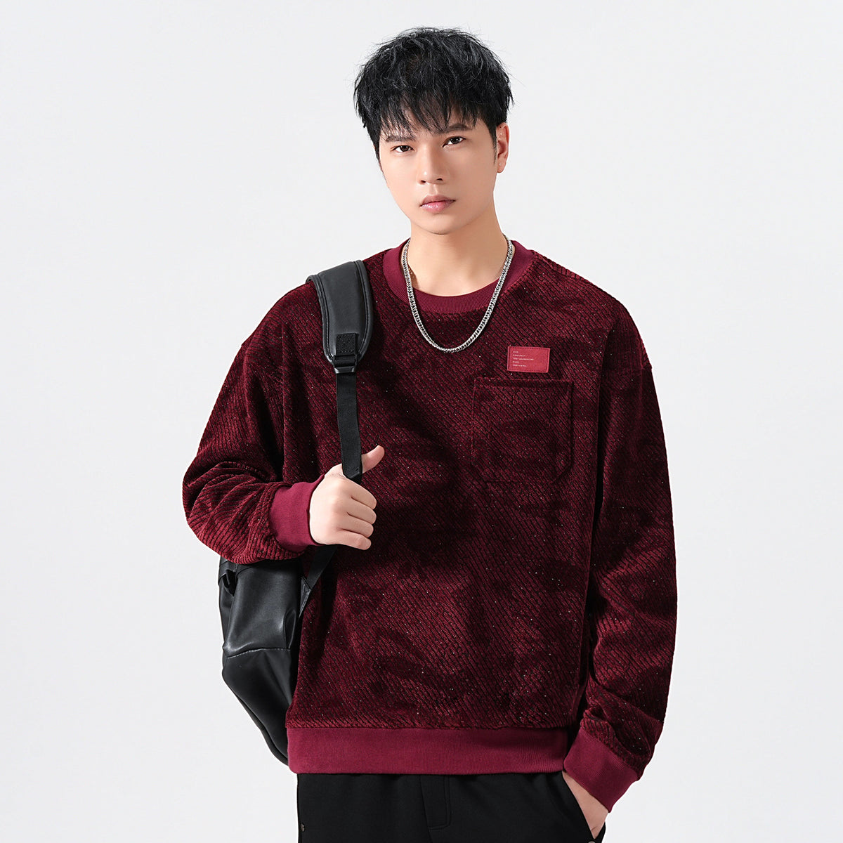 Men's Casual Long Sleeve Crew Neck Sweatshirt