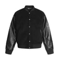 Leather Baseball Jacket Loose Fit Casual Spring Autumn Outerwear