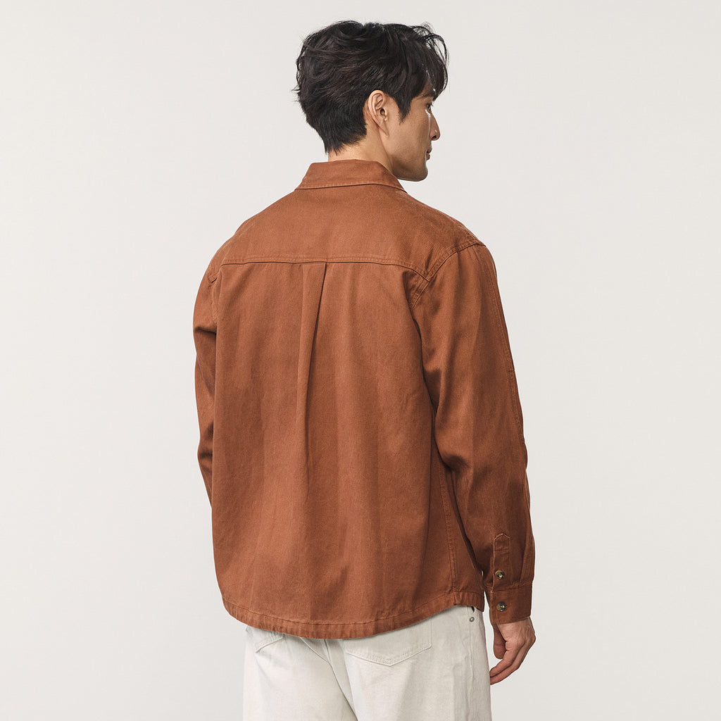 Men's  Retro Casual Long Sleeve Shirt Plus Size Workwear Jacket